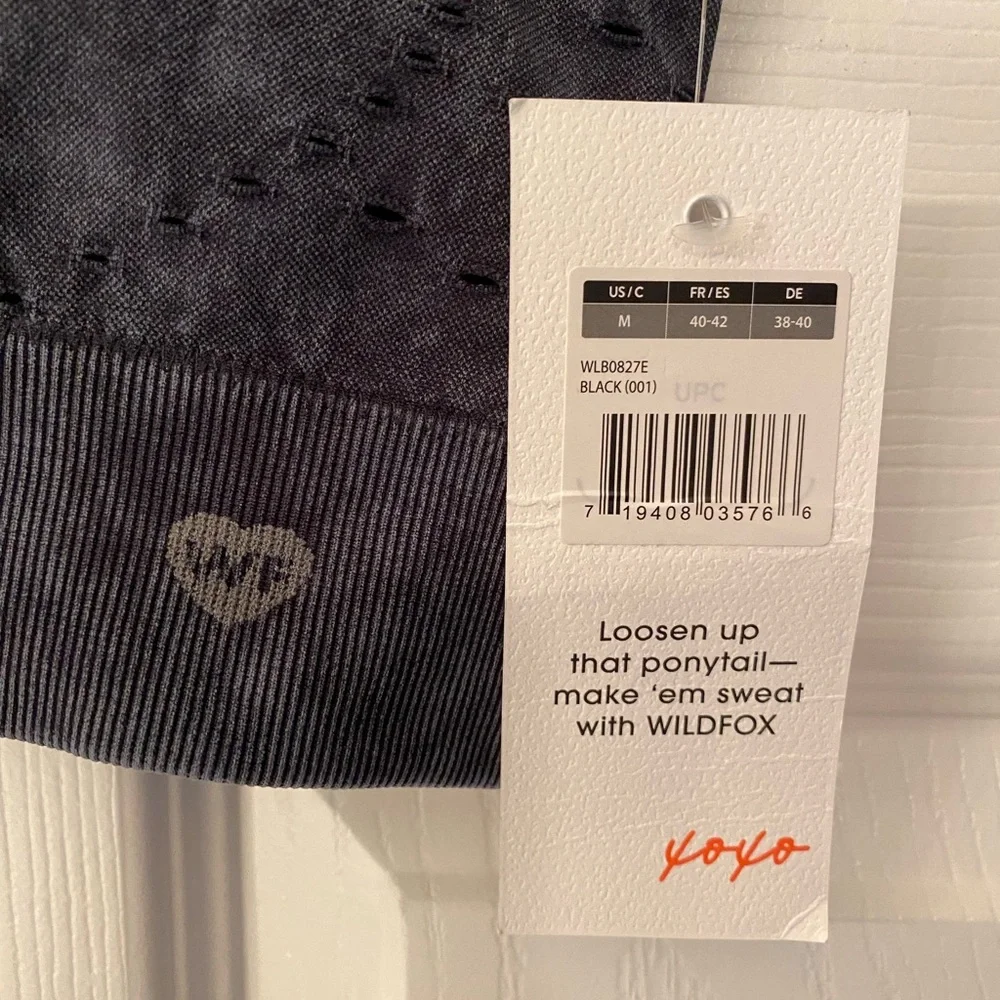 Wildfox Sweat Women’s Black Nylon Sports Bra Size XS & Medium